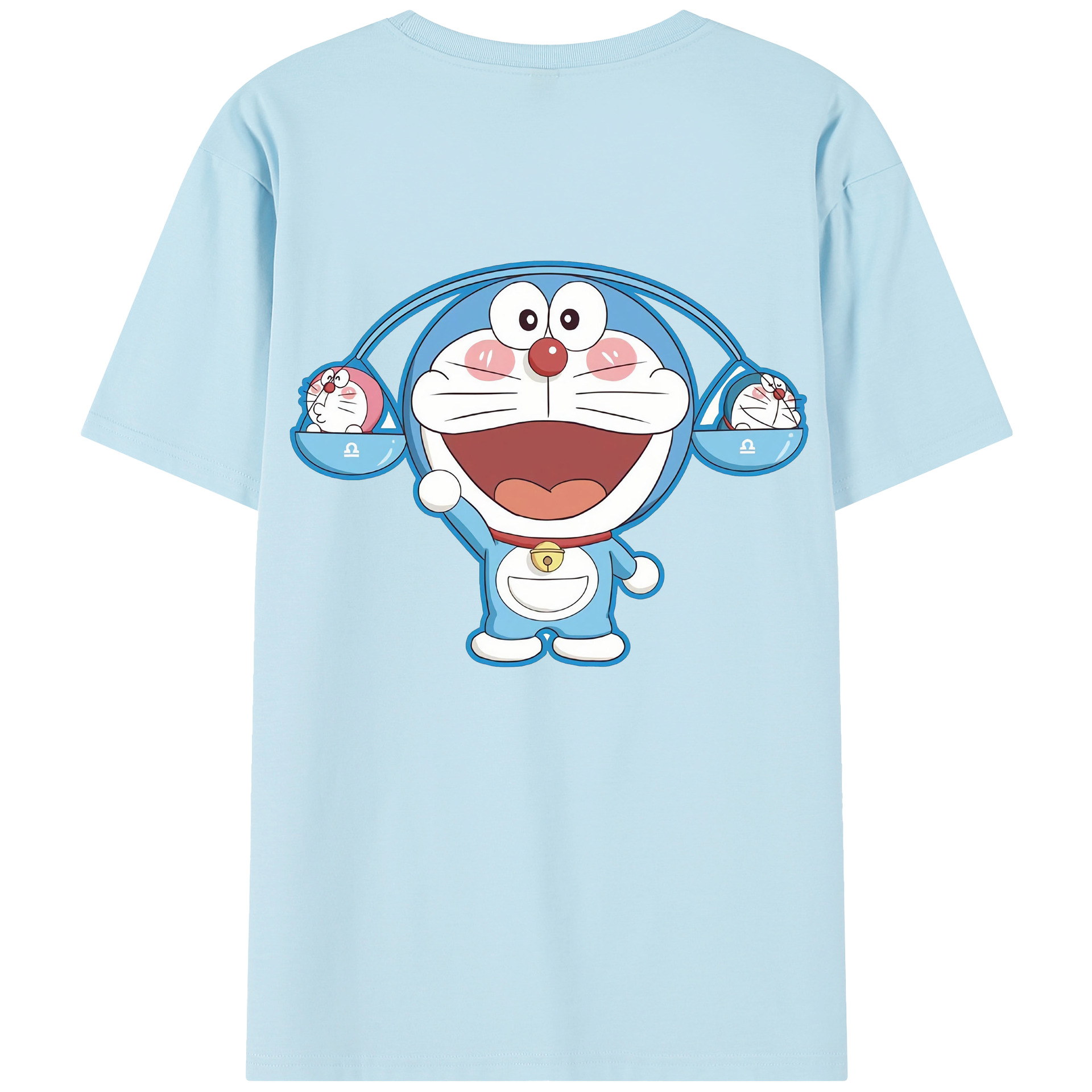 （画像用） ドラえもん Doraemon 綿100％半袖Tシャツ（背面プリント）